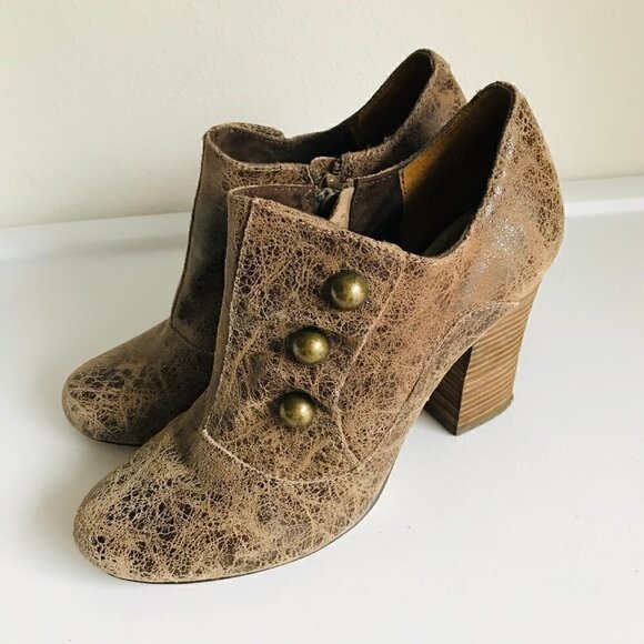 Seychelles Our Heroine Distressed Leather Ankle Bootie in Clay Size 9 - Picture 3 of 6